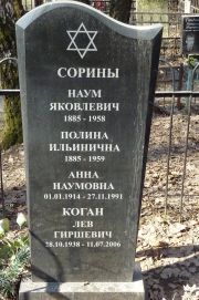Сорина Полина Ильинична, Москва, Востряковское кладбище